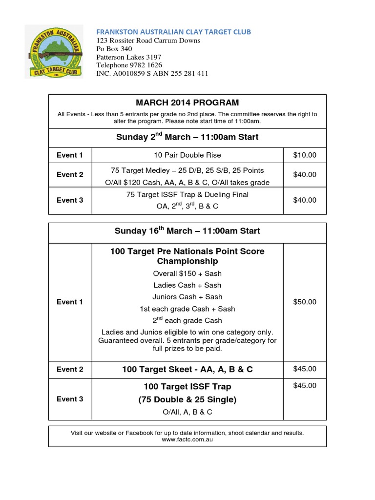 March 2014 Program | PDF | Cooking, Food & Wine