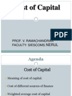 Cost of Capital: Prof. V. Ramachandran Faculty-Siescoms