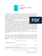 Algebra of Complex Numbers