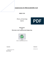 Advanced Microprocessor Microcontroller Lab Records