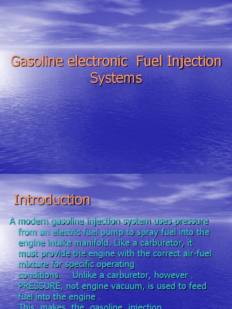 6 Gasoline Electronic Fuel Injection Systems PDF Fuel Injection