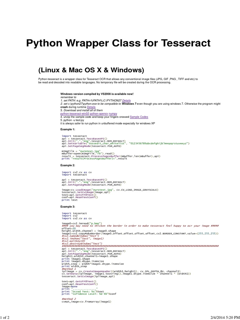 Python Tesseract | Python (Programming Language) | Microsoft Windows image.