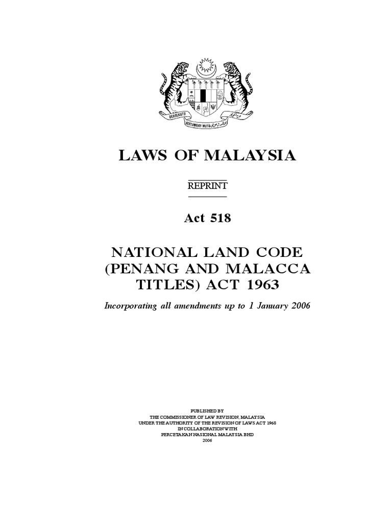 Penang Land Law Pdf