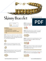 Skinny Bracelet: Seed Bead Bicone Crystal