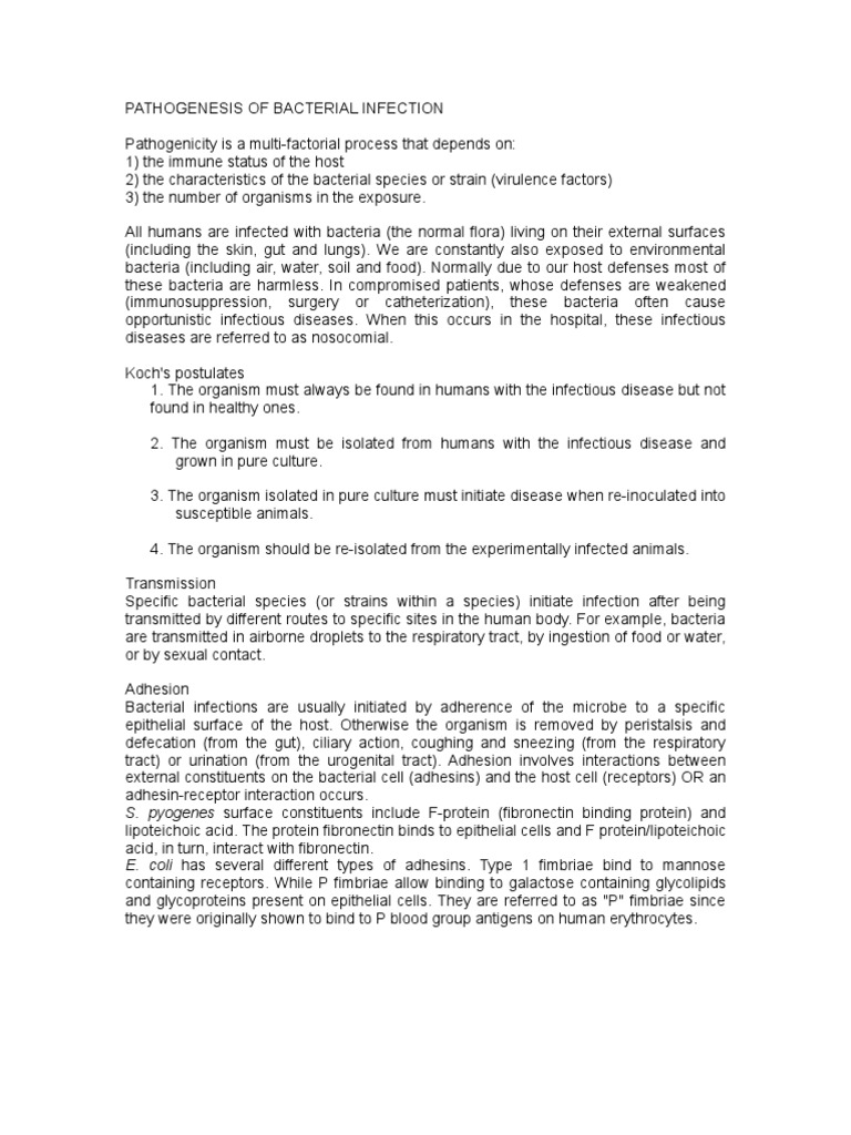 Pathogenesis of Bacterial Infection | PDF | Lipopolysaccharide | Infection