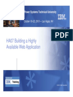 HA07 Building A Highly Available Web Application: IBM Power Systems Technical University