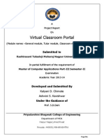 Virtual Classroom Portal: A Project Report On