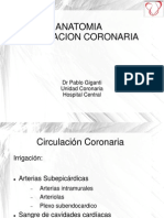 Circulación coronaria: anatomía y variantes