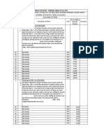 Schedule of Rates Excel Format