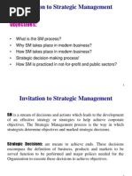 Invitation To Strategic Management: Objectives