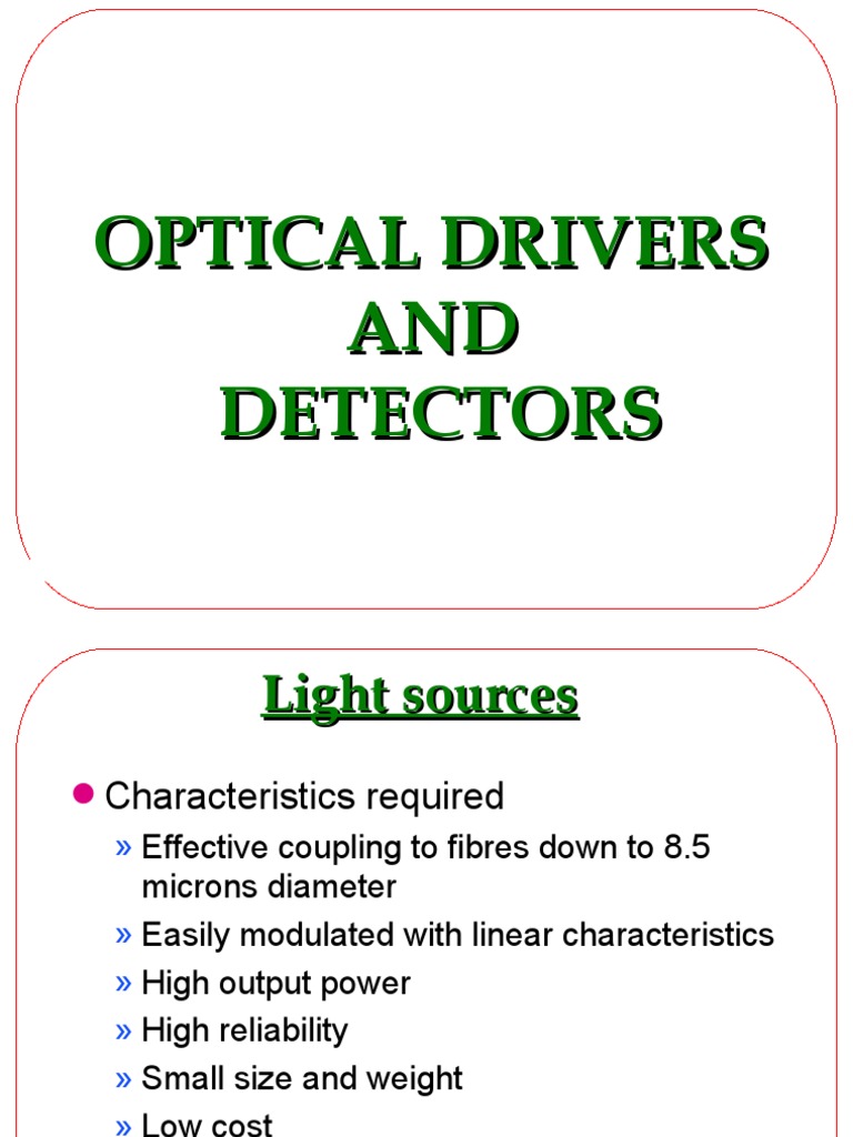 Optical Drivers | PDF | Laser | Laser Diode