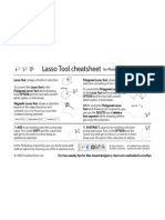 Photoshop Lasso Cheatsheet