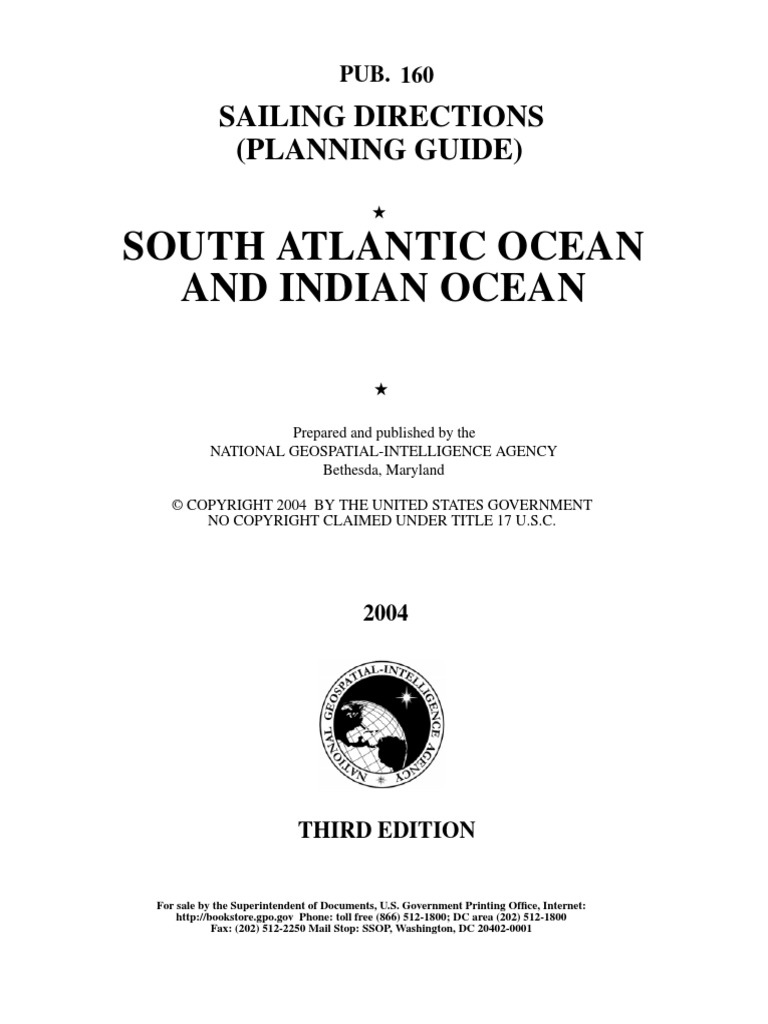 Sailing Directions S Atlantic and Indian Ocean PDF Navigation