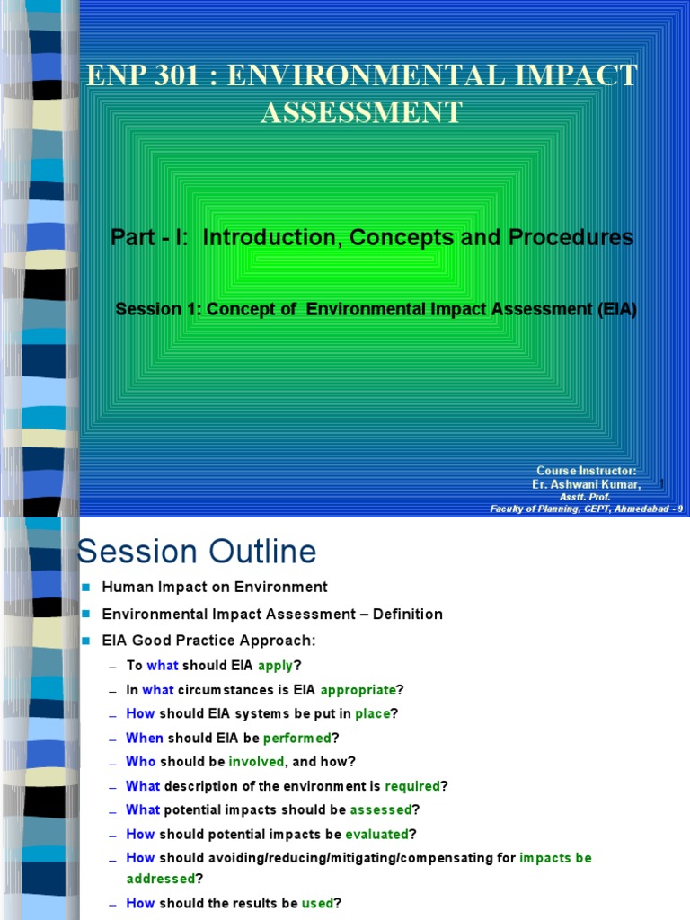 Enp 301 Environmental Impact Assessment PDF Environmental Impact