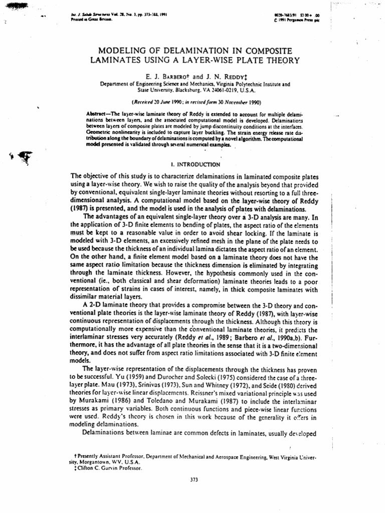 Delamination in Composite Materials | PDF