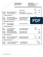 Schedule All Events 2/10/2014 To 2/15/2014: Early (Practice)