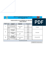 PROGRAMACIÓN DE LOS EXÁMENES DEL AÑO ESCOLAR 2009