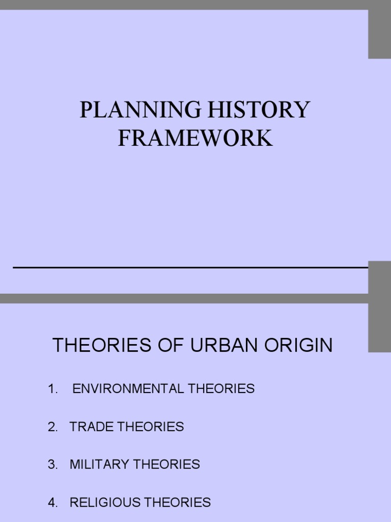 Urban Planning Theories and History | PDF | Trade | Economies
