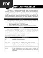 MATLAB Variables