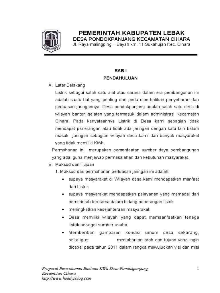 Proposal Pju Desa