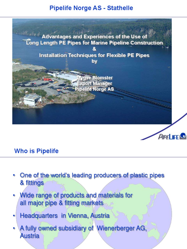 Pipelife NorgeAS Long Length Pipes and Marine Installations | PDF ...