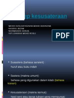 Konsep Kesusateraan: Mohd Dzulhafidzhan Mohd Sharizam Hasrul Nizam Normaisah Sarijil Siti Zakirah Mohd Rosli