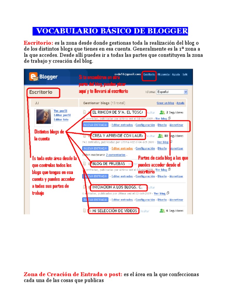 Vocabulario Blogs | PDF | Blog | HTML