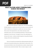 Robert Scott's Essay About The Factors Affecting Temperature