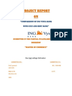 Project Report ON: "Comparision of Ing Vysya Bank With Icici and HDFC Bank"