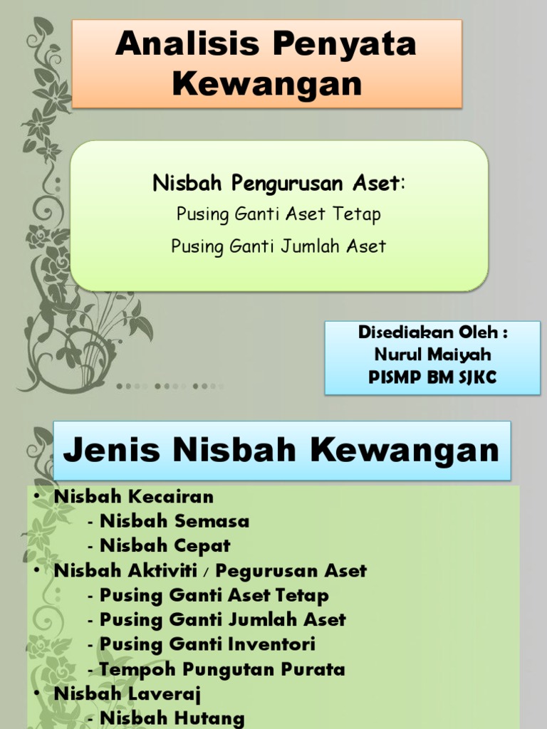 Analisis Penyata Kewangan Pdf
