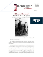 Heidegger, Martin - Carta a Edmund Husserl