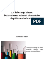 Substanțe binare. Determinarea valenței elementelor după formula chimică