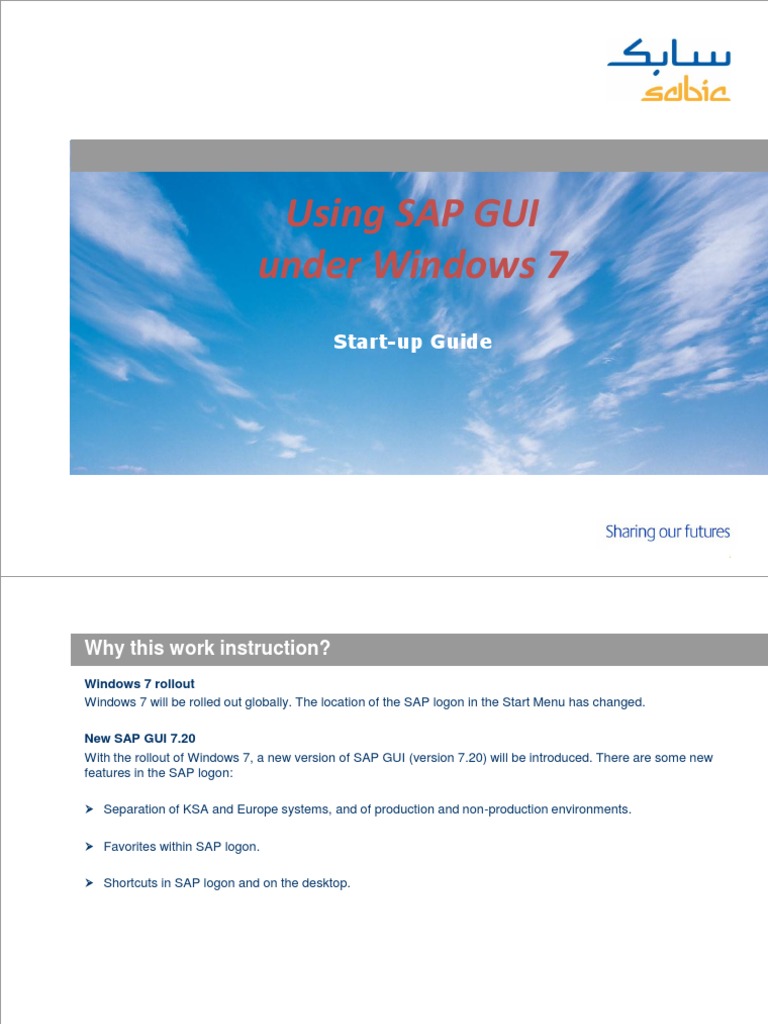 Windows 7 Sap Gui | PDF | Graphical User Interfaces | Microsoft Windows