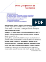 La Ingenieria y Los Procesos de Manufactura