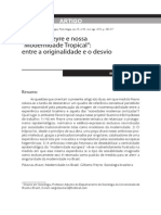 Gilberto Freyre e Nossa "Modernidade Tropical": Entre A Originalidade e o Desvio