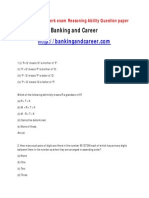 Banking and Career: 2008 SBI Bank Clerk Exam Reasoning Ability Question Paper