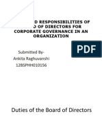 Roles and Responsibilities of Board of Directors