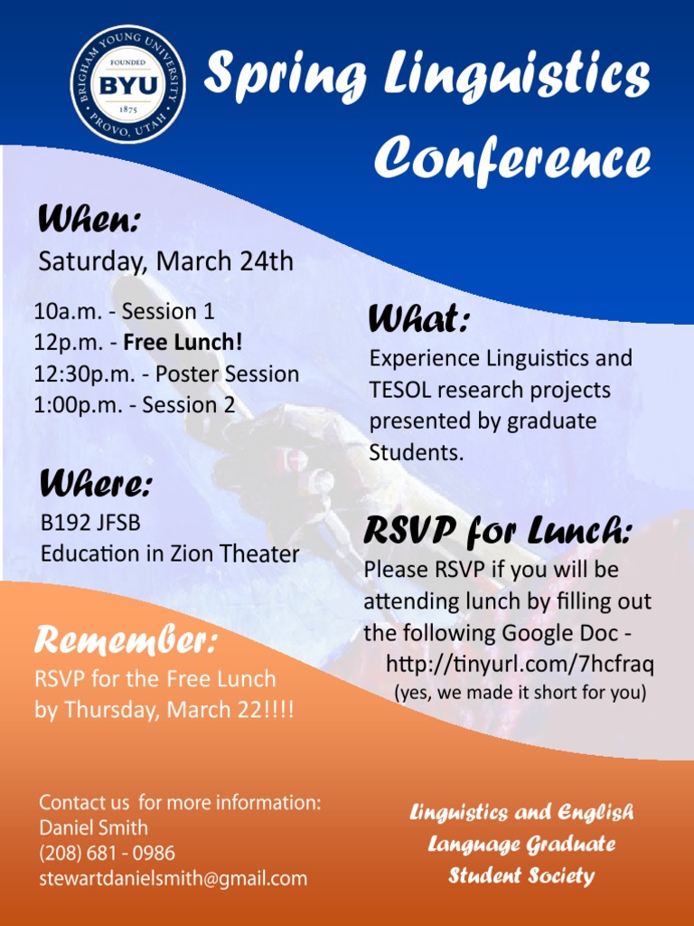 When: What:: Spring Linguistics Conference | PDF | Foreign Language Studies