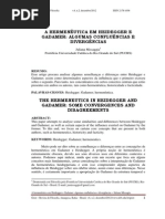 1-A Hermeneutica Em Heidegger e Gadamer- Algumas Confluencias e Divergencias -Juliana Missaggia