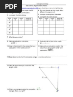 Trig Ratios Activity Sheet