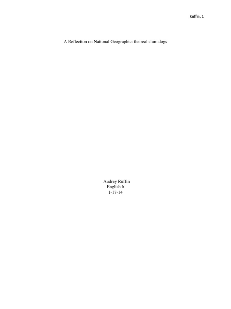 A Reflection On National Geographic | PDF