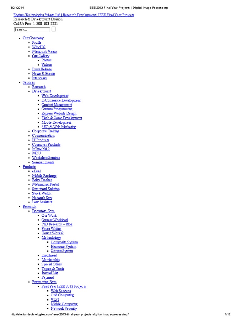 IEEE 2013 Final Year Projects - Digital Image Processing | PDF | Data ...