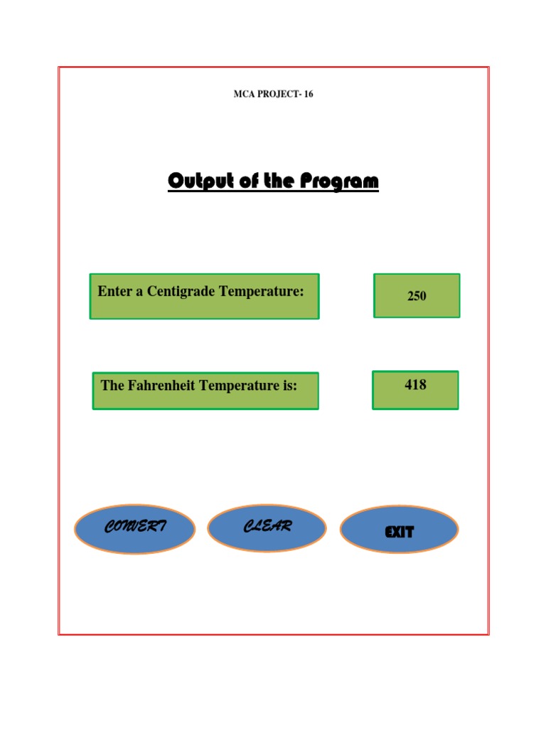 Output of The Program: Enter A Centigrade Temperature | PDF