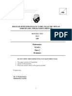 Third Quarters Test Paper 2 Mathematics Year 4