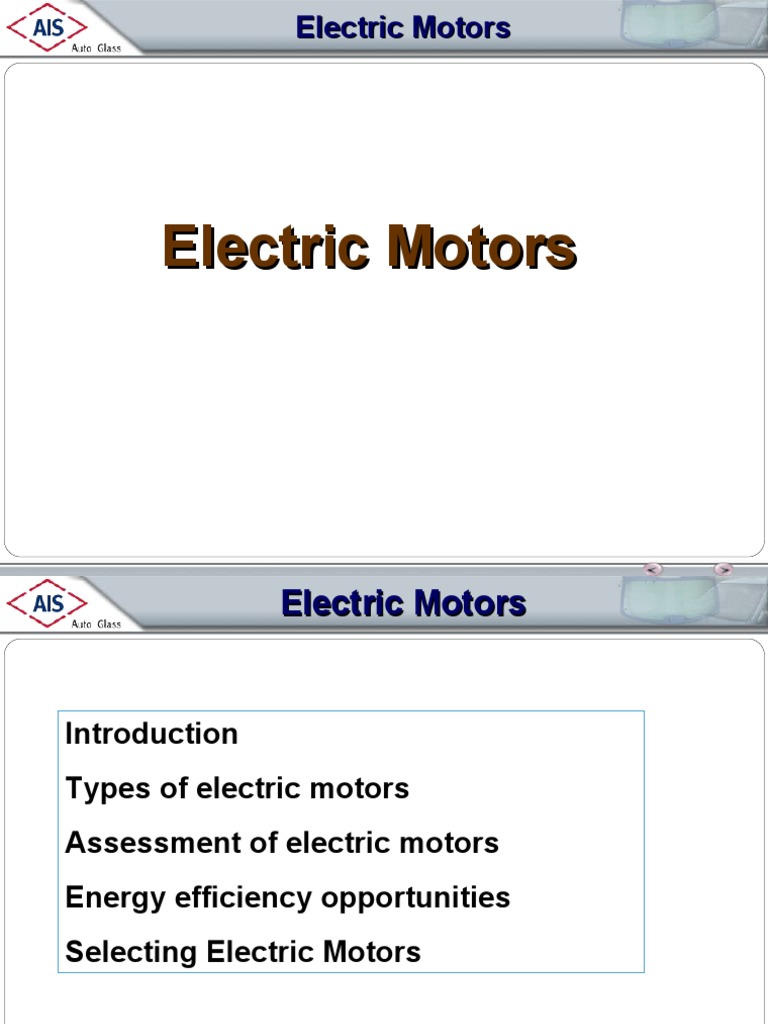 Types and Efficiency of Electric Motors | PDF | Electric Motor | Engines