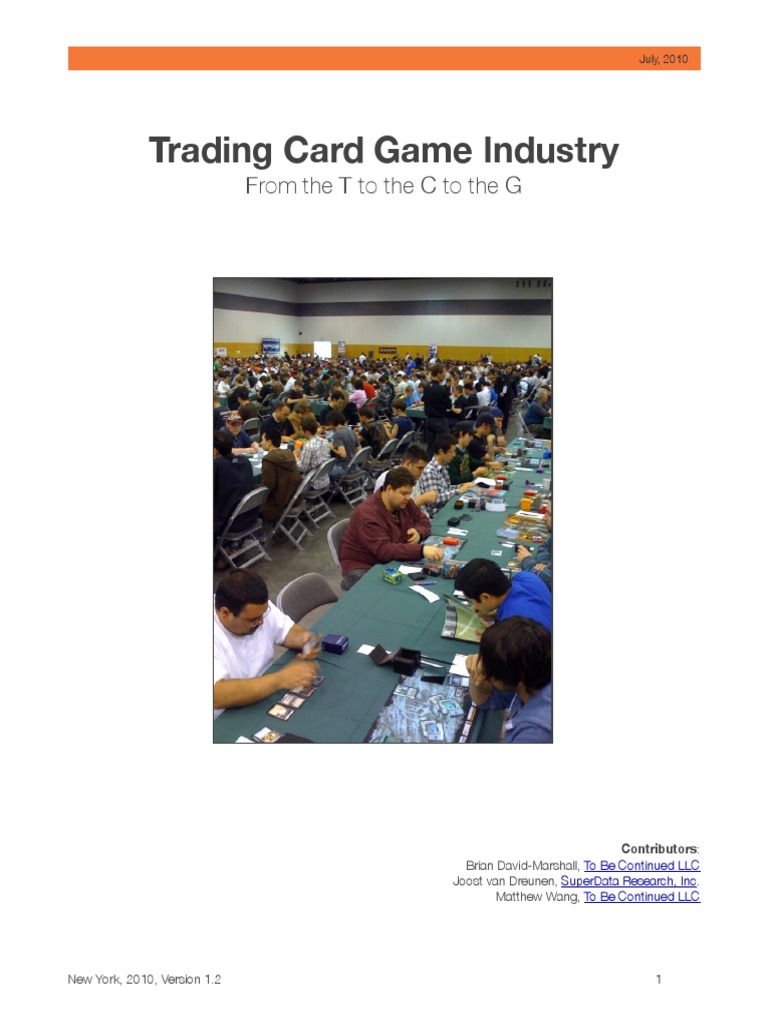 Trading Card Game Industry PDF Retail Gaming