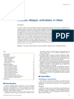 Emc - Examen Clinique Articulaire Et Bilan