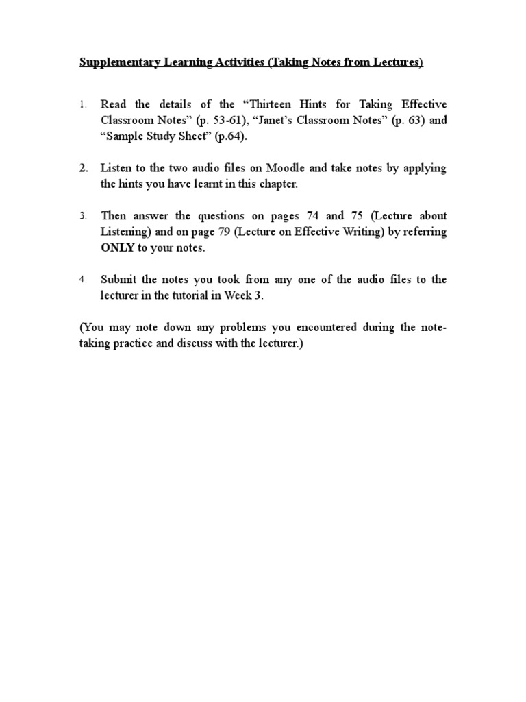 Note-Taking Guide for Students | PDF | Career & Growth