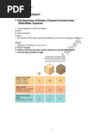 Form 5 Biology Chapter 1 Transport