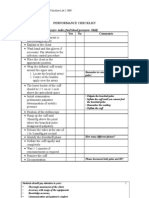 CC2433 Skill Performance Checklist Lab 2 2009